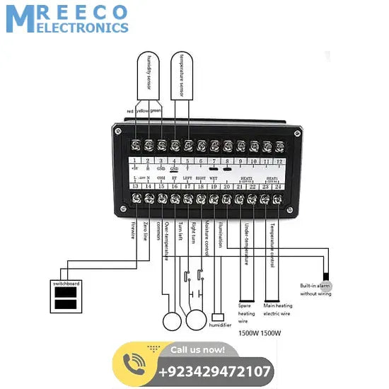 Digital Automatic Thermostat controller XM 18 Temperature Humidity Controlling Machine For Small Eggs Incubator - Top View