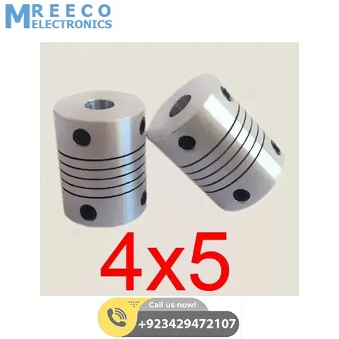Flexible Coupling Shaft 4mmx5mm - Front View