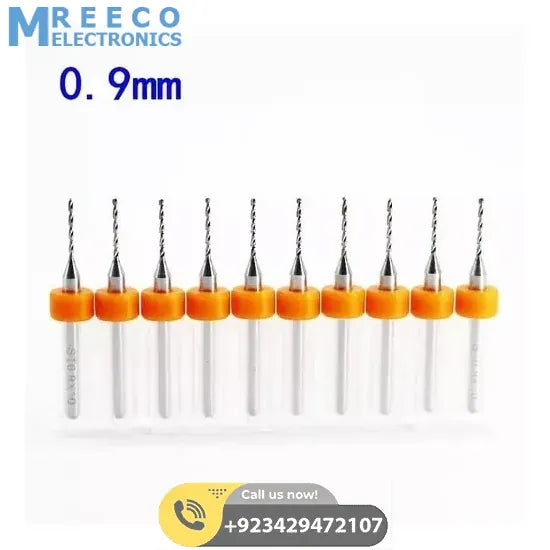 0.9mm Spiral Twist HSS PCB Drill Bits - Front View