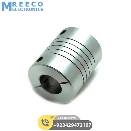 12X12mm Aluminum Flexible Coupling D25mm L30mm - Side View
