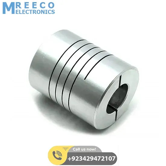 12X12mm Aluminum Flexible Coupling D25mm L30mm - Back View