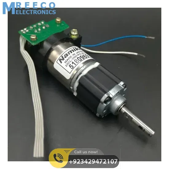 Namiki Coreless Servo Gear Motor DC 12V 120RPM Gear-motor - Front View