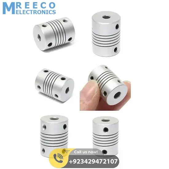 5x6mm Flexible Coupling Shaft With 25mm Outer Diameter - Side View