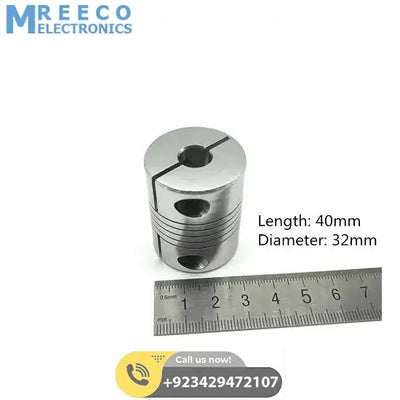 10x15mm Flexible Coupling Shaft D32mm L40mm - Side View
