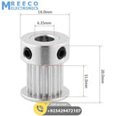 GT2 Pulley 20 Teeth 6.35mm Bore Timing Gear Aluminum Alloy Pulley For CNC 3D Printers - Side View