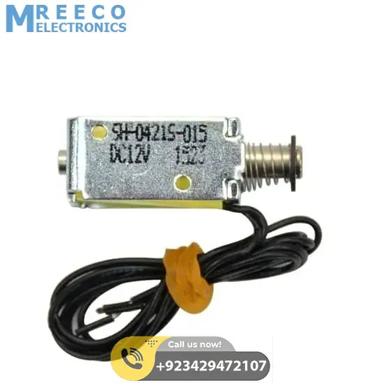 Micro Electromagnet DC12V 1.5W 4MM Stroke Through Push Pull Type Solenoid Electromagnet - Top View
