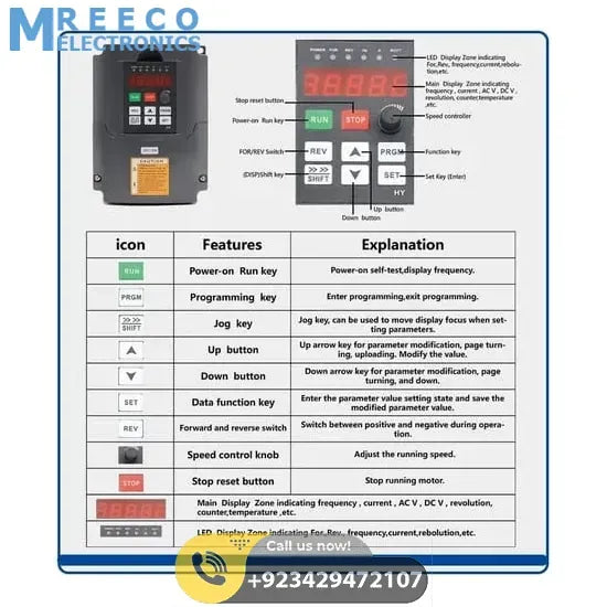 VFD CNC Water cooled spindle Motor kit 220V 800W 1HP Spindle Motor & 1500W VFD & Cooling Water Pump & 65mm Clamp Mount In Pakistan - Bottom View