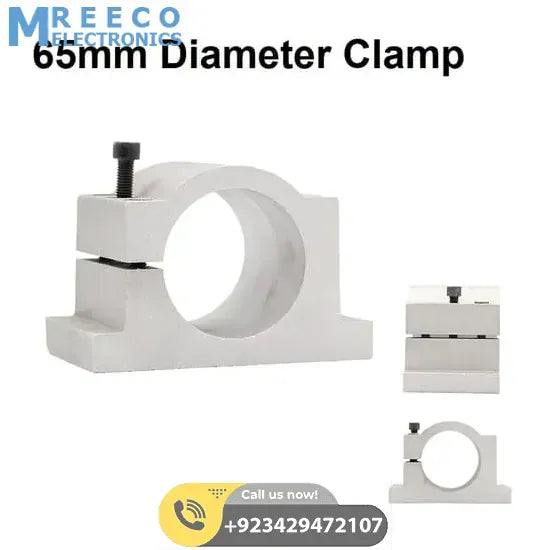 VFD CNC Water cooled spindle Motor kit 220V 800W 1HP Spindle Motor & 1500W VFD & Cooling Water Pump & 65mm Clamp Mount In Pakistan - Close-up