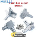 3 Way End Corner Bracket Connector for T Slot Aluminum Extrusion Profile 4040 - Front View