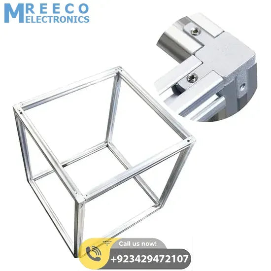 3 Way End Corner Bracket Connector for T Slot Aluminum Extrusion Profile 4040 - Back View