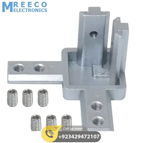 3 Way End Corner Bracket Connector for T Slot Aluminum Extrusion Profile 4040 - Bottom View