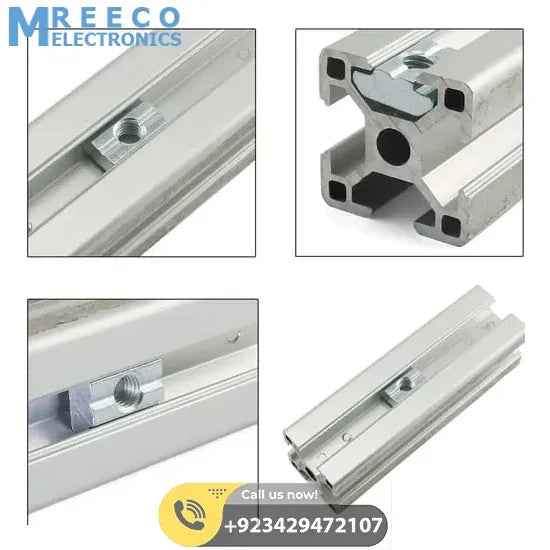 40 Series M8 T Slot Nut Sliding Nut for 4040 Aluminum Extrusion Hammer Head Drop In Connector - Side View