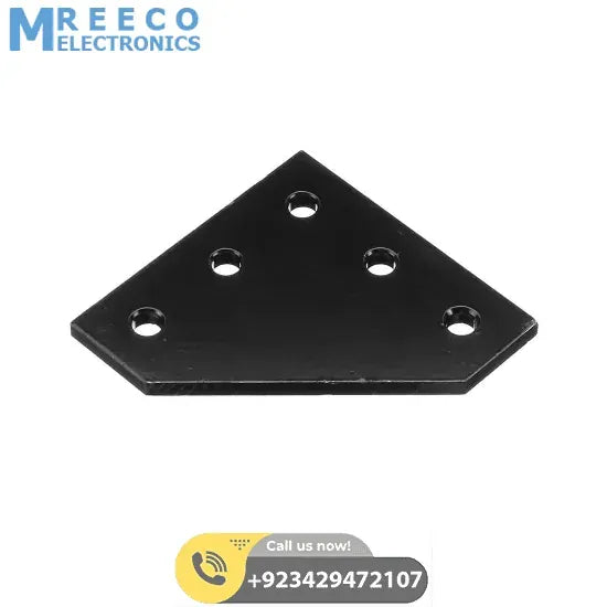 90 Degree L Type Aluminum Profile Connector Joint Plate Corner Bracket for 2020 Aluminum Profile - Front View