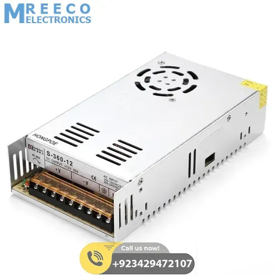 Switching DC Power Supply SMPS 12V 30A 360W - Front View