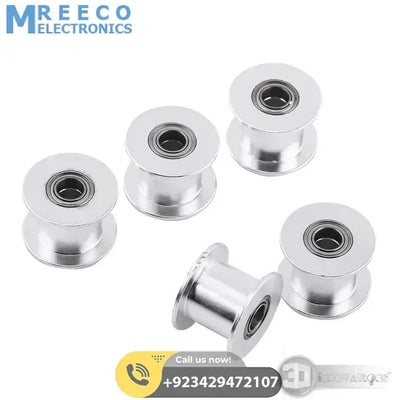 GT-2 Idler Pulley Series 20T 10mm Belt Size 5mm Bore Without Teeth - Side View