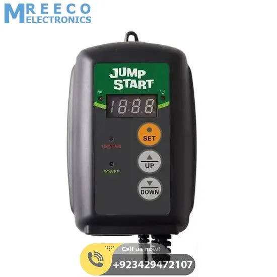 Jump Start Digital Heat Mat Thermostat Temperature Controller - Back View