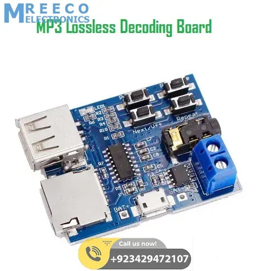 Mp3 Lossless Decoders Amplifier Audio TF Card USB Module Board - Front View