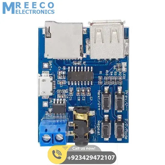 Mp3 Lossless Decoders Amplifier Audio TF Card USB Module Board - Back View