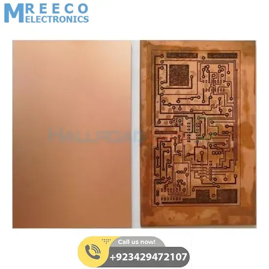 12x6.5 Inch One Sided Fiber Glass Copper Sheet PCB Board Clad Plate - Front View