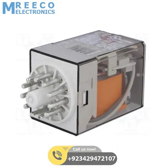 60.13.8.220.0040 220V 11 pin Finder Relay - Side View