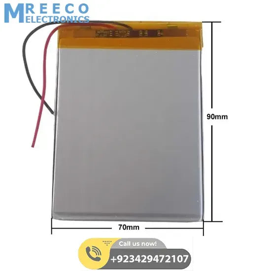 3.7V 4000mah 357090 Battery - Front View