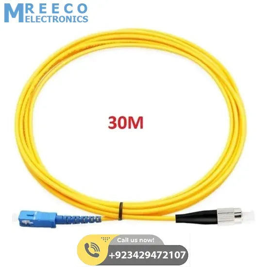 FC To LC 30m Single Mode Fiber Patch Cable Simplex 9/125 Fiber Patch Cord - Side View