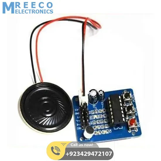 ISD1820 Recording And Playback Module With On Board Mic and Loud Speaker - Front View