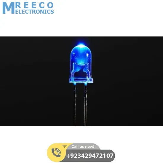 Diffused 5mm Blue LED Light Blue Pakistan - Front View
