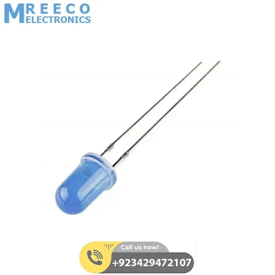 Diffused 5mm Blue LED Light Blue Pakistan - Side View