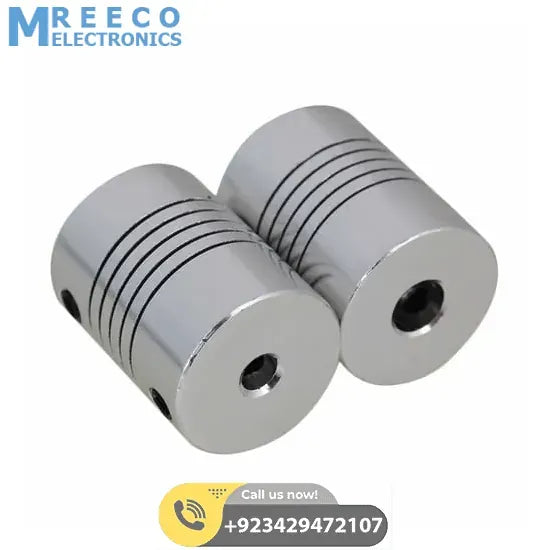 4x6mm Flexible Coupling Shaft - Front View