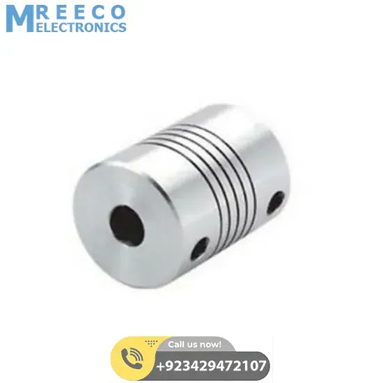 6x10mm Flexible Coupling Shaft - Front View