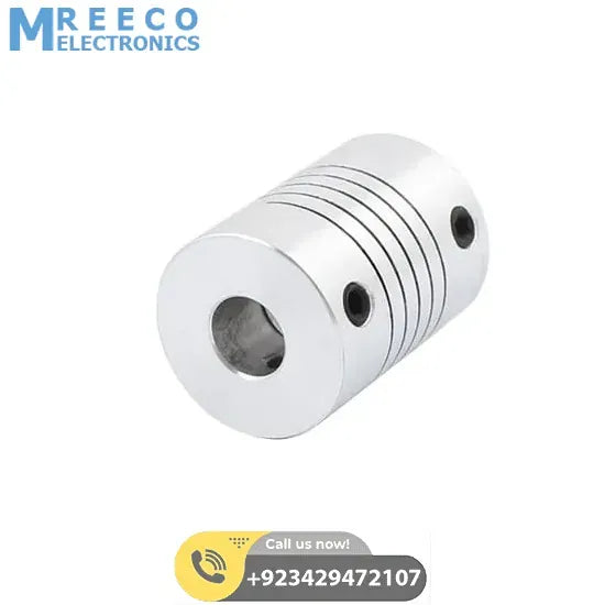 7x7mm Flexible Coupling Shaft - Side View