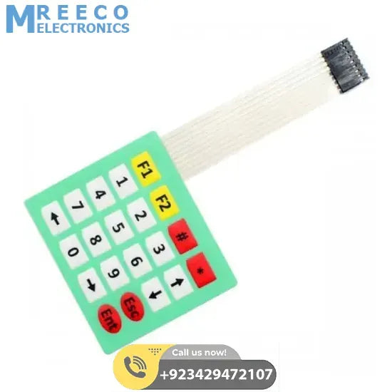 4 X 5 Membrane Keypad - Front View
