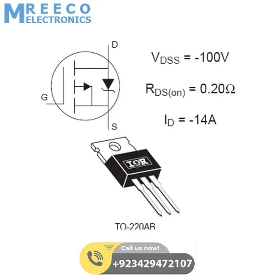 IRF9530N P CHANNEL MOSFET - Side View