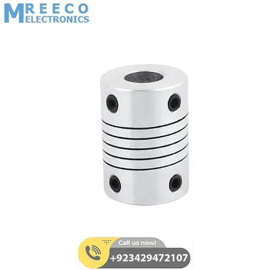 7x8mm Flexible Coupling Shaft - Front View