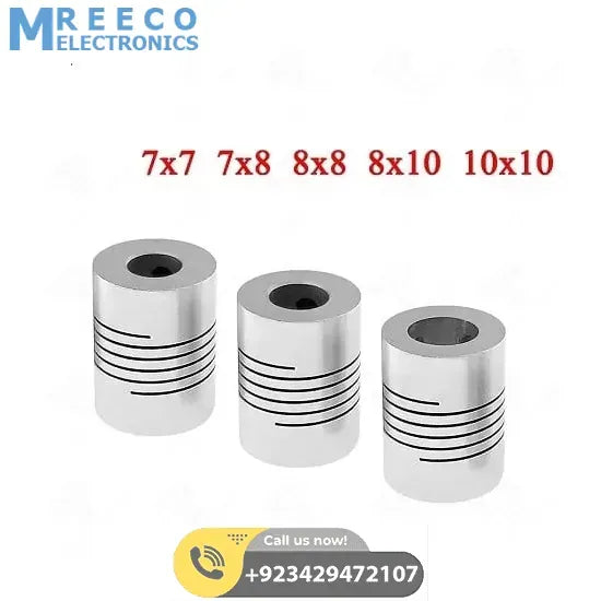 7x8mm Flexible Coupling Shaft - Top View