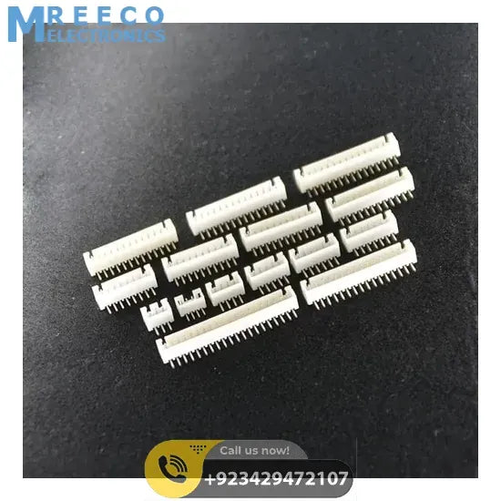 9 Pin 2.5mm JST XH Style PCB Mount Male Connector - Front View