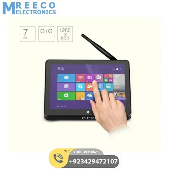 PiPO X8 Pro Mini PC 2GB 32GB Intel Z8350 Quad Core Win10 7.0 Inch WiFi Bluetooth - Side View