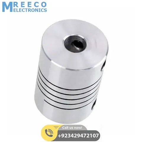 5x10mm Flexible Coupling Shaft - Front View