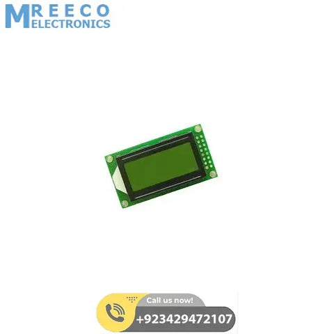 LCD 8x2 Characters Green Backlight - Front View