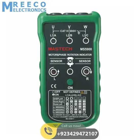 MS5900 - Motor & Phase Rotation Indicator - Front View