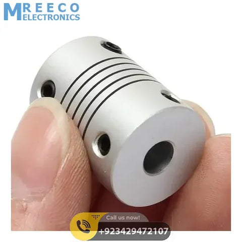 6x6.35mm Flexible Coupling Shaft - Front View
