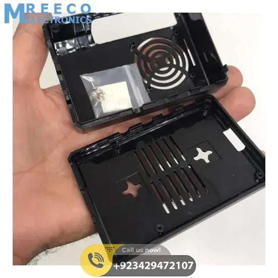 Raspberry Pi 4 Casing With Fan Fitting Camera Cable Port and GPIO Port - Back View