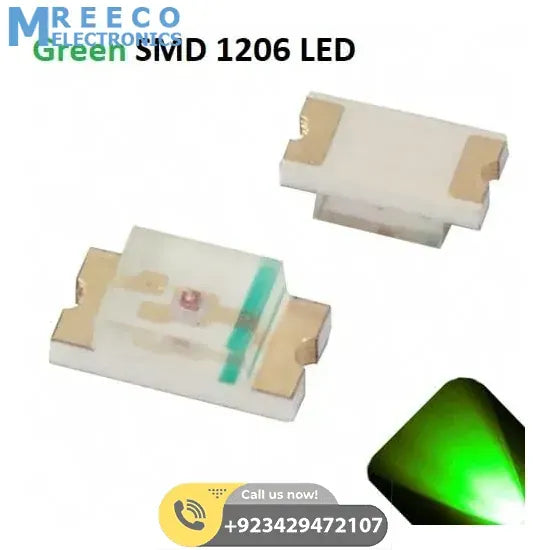 Green SMD 1206 LED Super Bright Light Emitting Diode In Pakistan - Front View