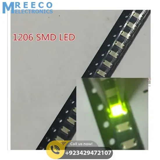 Green SMD 1206 LED Super Bright Light Emitting Diode In Pakistan - Back View