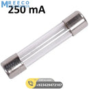 250 mAMP 6x30mm 250VAC glass fuse In Pakistan - Front View