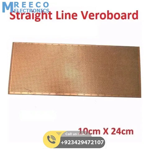 Straight Line Veroborad 100x240mm Stripboard Prototyping Board Project Board - Front View