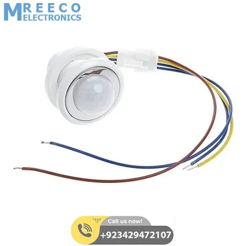 Mini Ceiling Mount LED PIR Detector Infrared Motion Sensor Switch 40mm - Front View