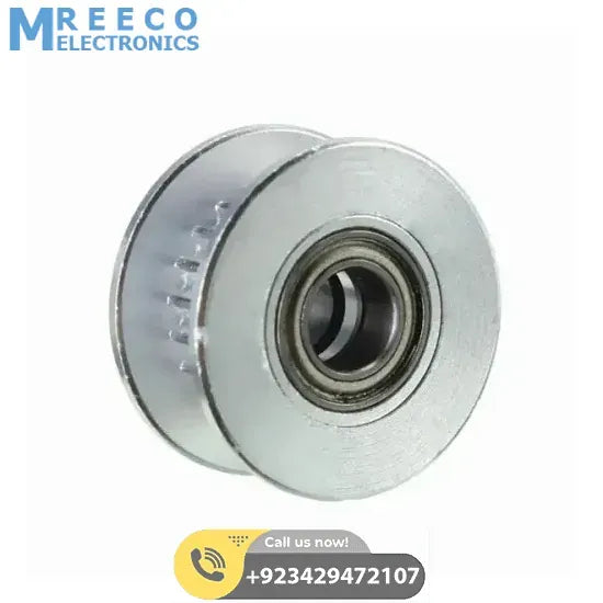 20T 5mm GT2 Timing Belt Idler Pulley With Bearing For 3D Printer - Back View