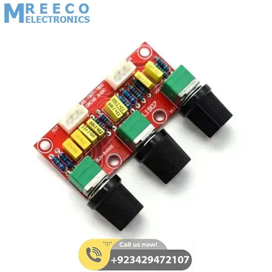 Lusya Mini Passive Tone Preamp Board Bass Treble Volume Control Pre-amplifier Preamp Board E3-001 - Top View